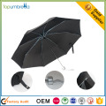 Windproof nylon cheap 3 folding corporate gift umbrella with case